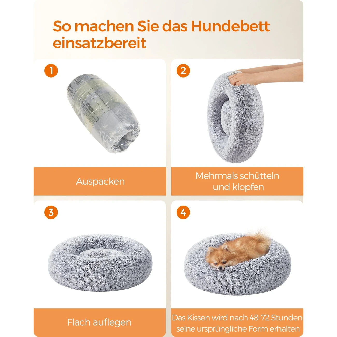 Rundes Plüsch-Haustierbett – Gemütlichkeit für dein Haustier