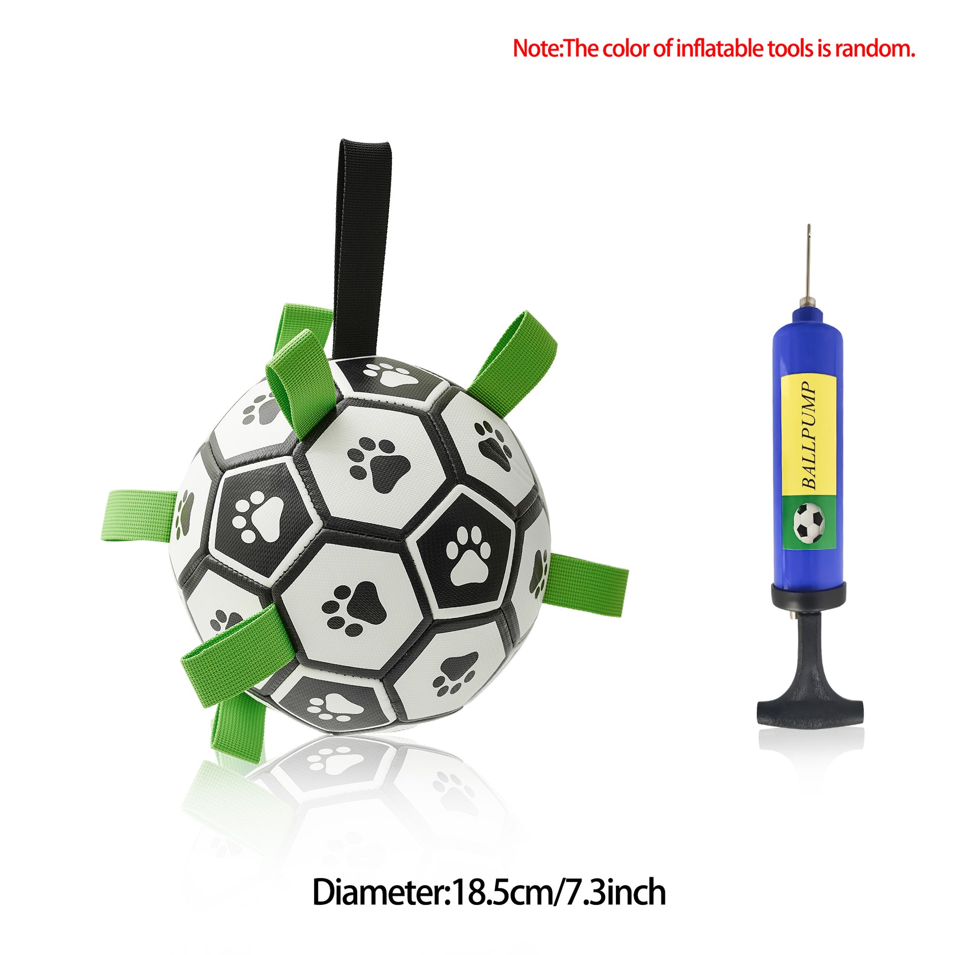 Hunde-Fußball mit Griffen – Robuster Spielball für Hunde inkl. Pumpe