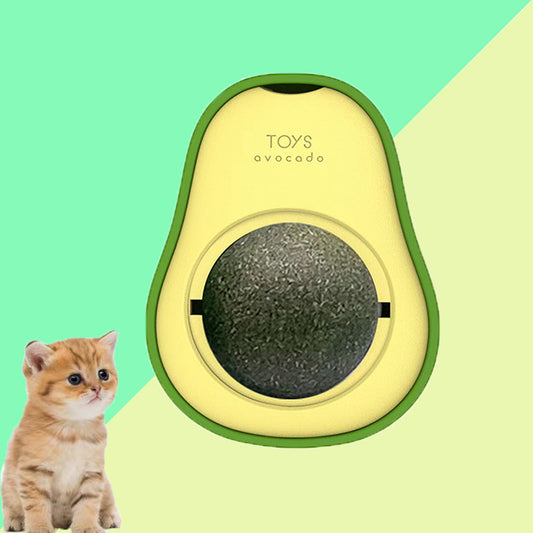 Avocado Multifunktionales Katzenminze Spielzeug – 360° Rotierend