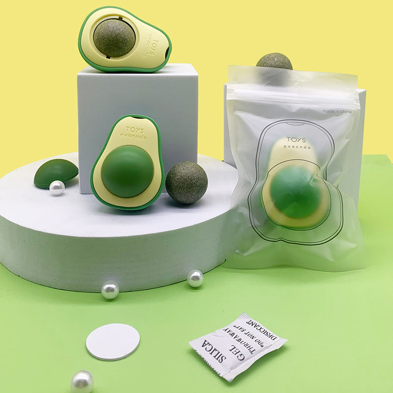 Avocado Multifunktionales Katzenminze Spielzeug – 360° Rotierend